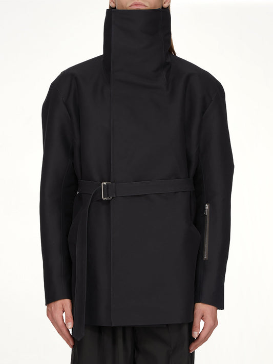 Image of Coats & Jackets. Product name - Dracucaban Jacket in Black colour by brand - RICK OWENS