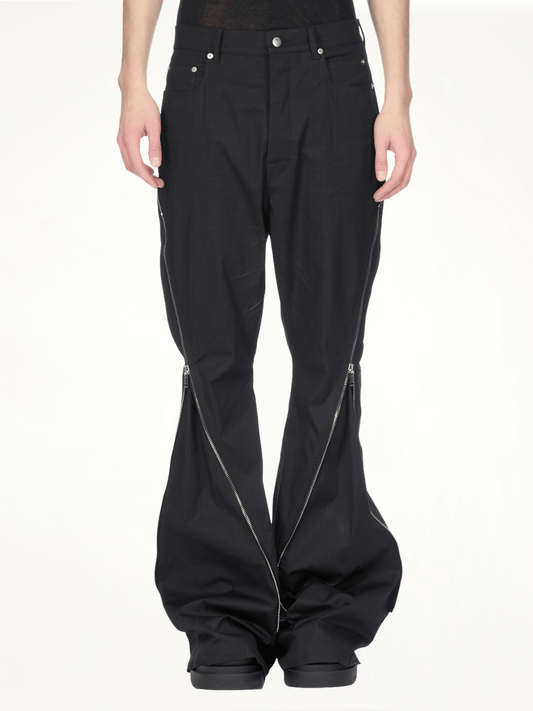 Image of a model wearing Pants. Productname: Bolan Banana in Black colour by brand - RICK OWENS