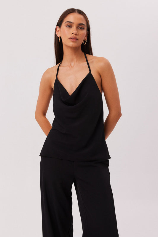 SNDYS RUE COWL TOP (Black)