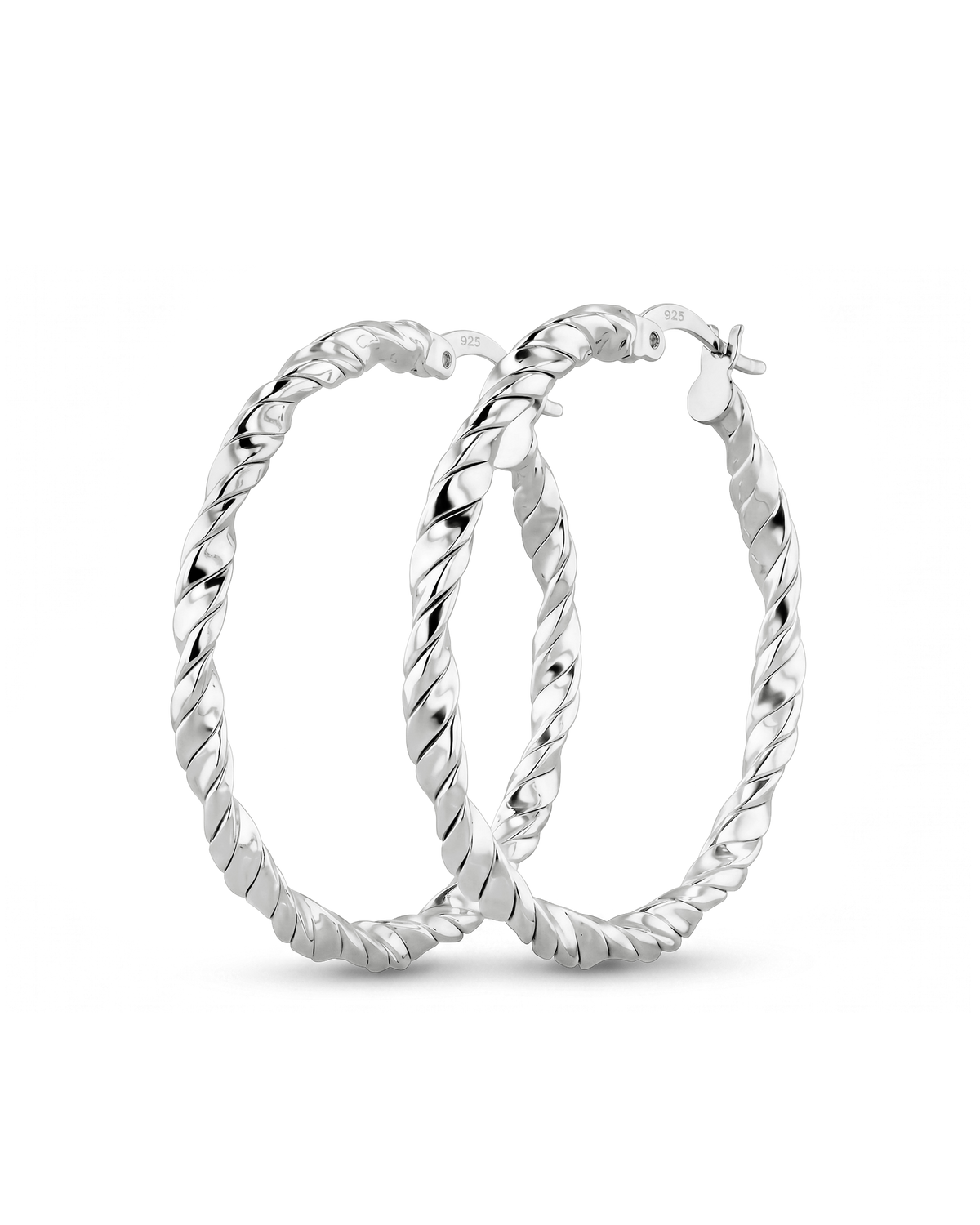 Image of Earrings. Product name - Radiance Silver Hoop Earrings in colour by brand - LAVANA