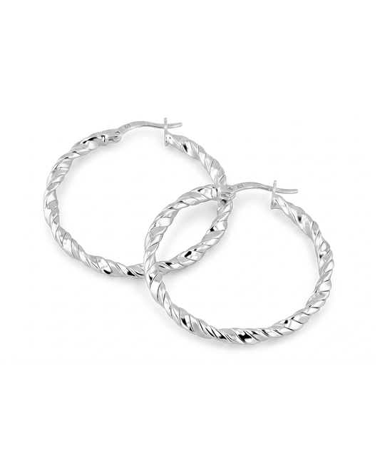 LAVANA Radiance Silver Hoop Earrings