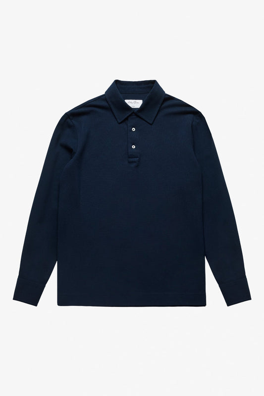 Anthony Squires Raffa Navy Knitted Polo (Blue)