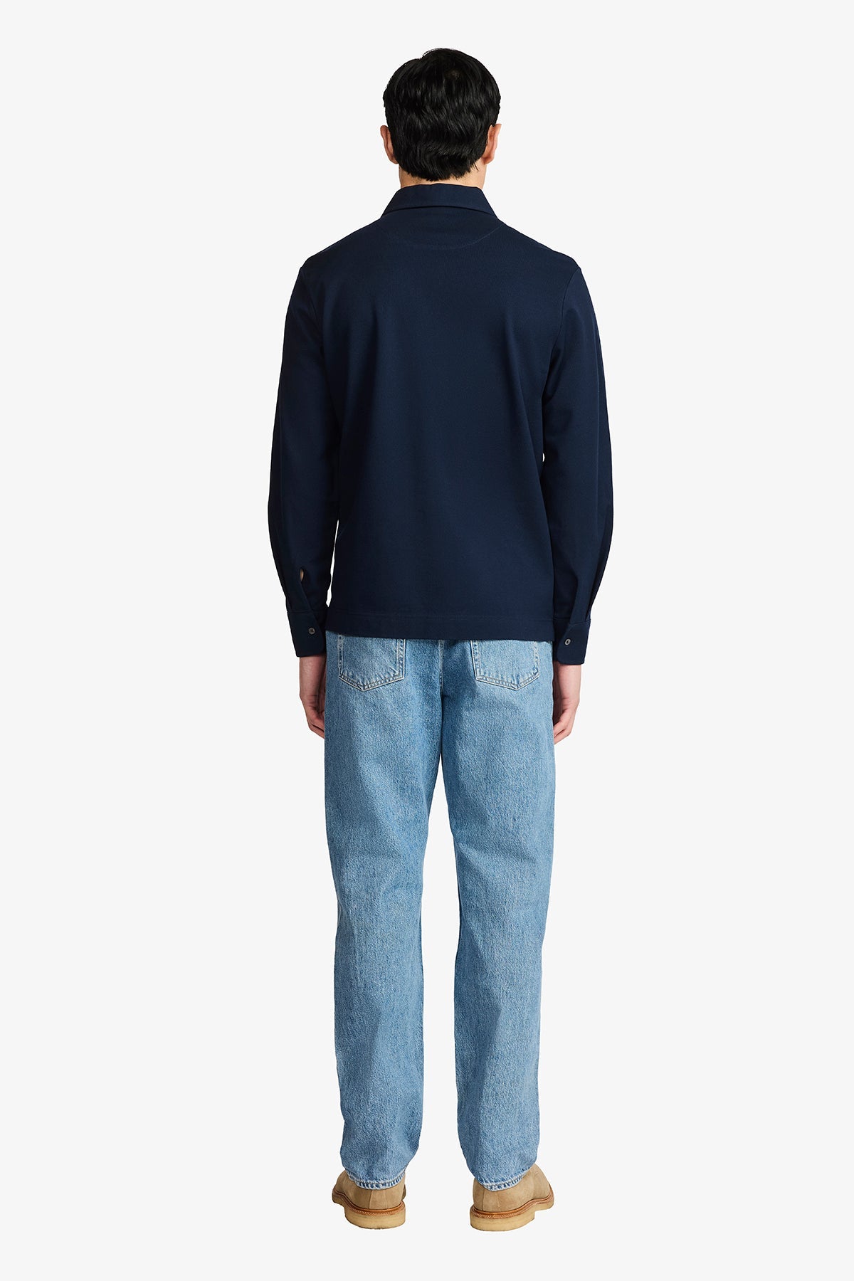 Anthony Squires Raffa Navy Knitted Polo (Blue)