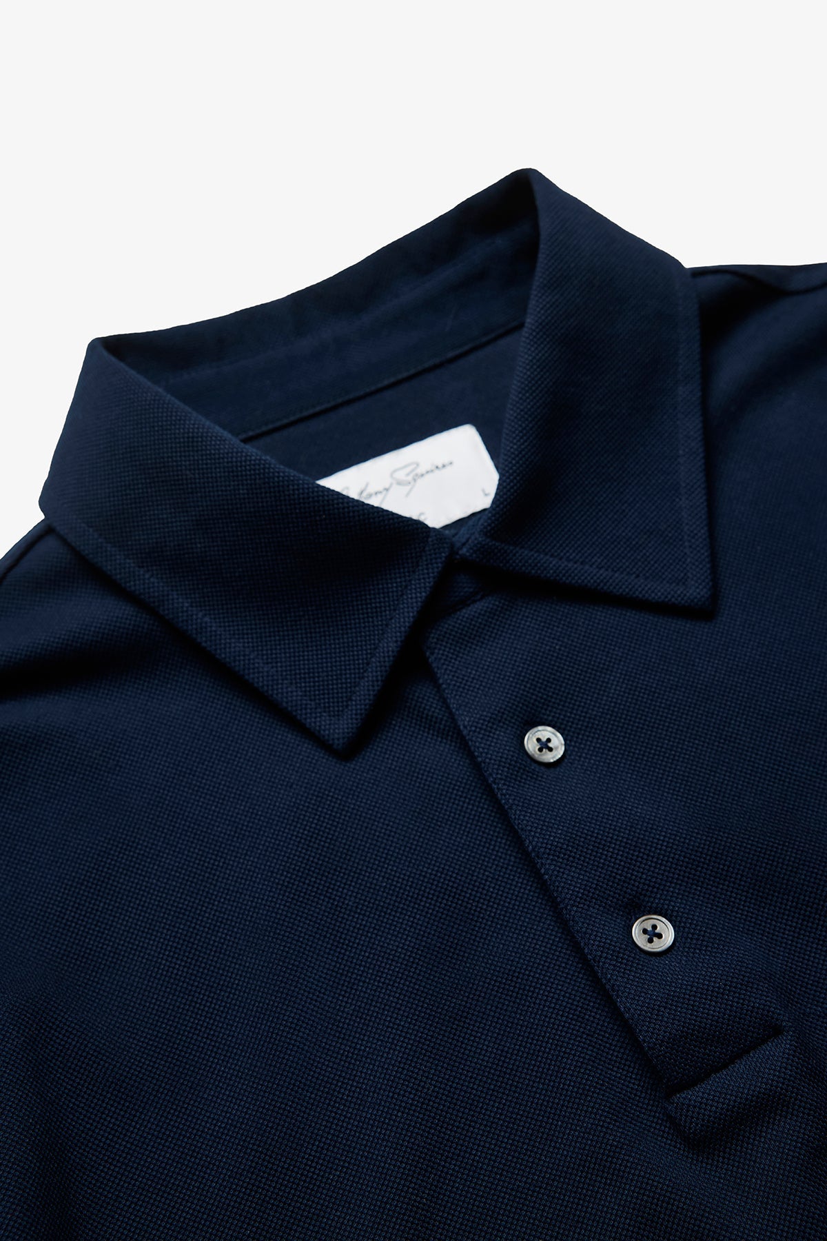 Anthony Squires Raffa Navy Knitted Polo (Blue)