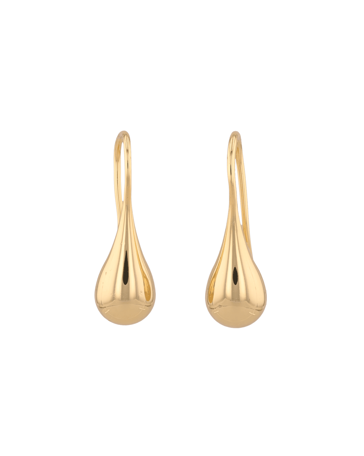 Image of Earrings. Product name - Raindrop Hook Gold Drop Earrings in colour by brand - LAVANA