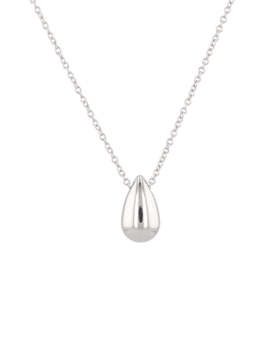Image of Necklaces. Product name - Raindrop Silver Pendant Necklace in colour by brand - LAVANA
