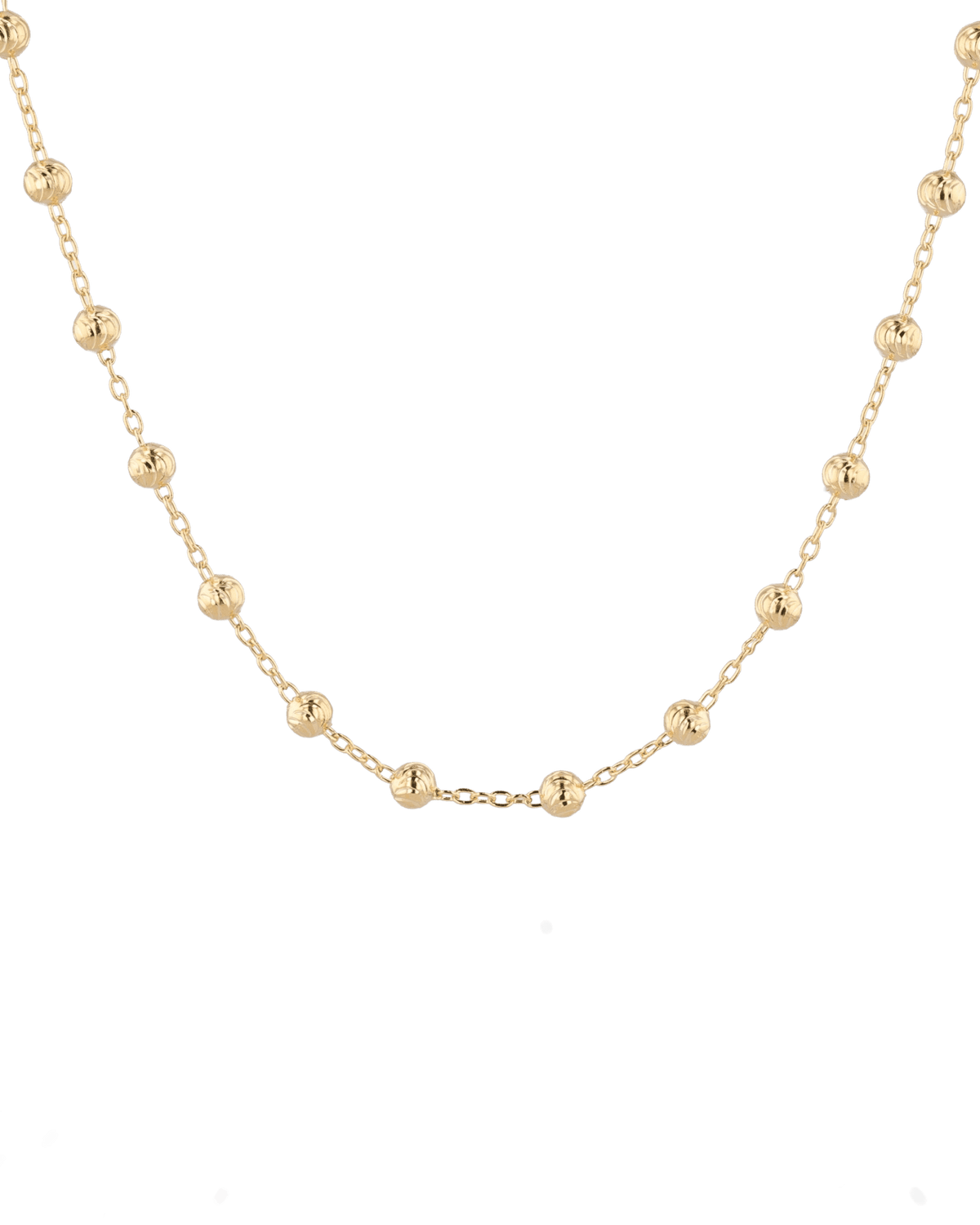 Image of Necklaces. Product name - Raleigh Gold Station Chain Necklace in colour by brand - LAVANA
