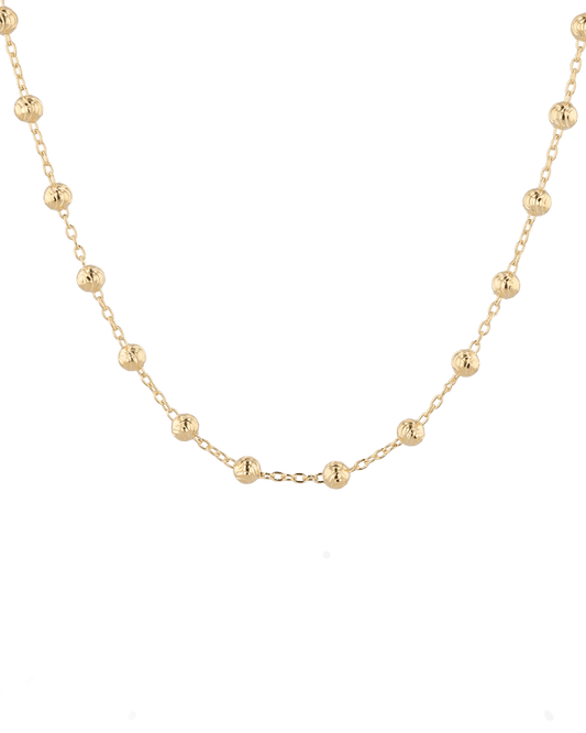Image of Necklaces. Product name - Raleigh Gold Station Chain Necklace in colour by brand - LAVANA