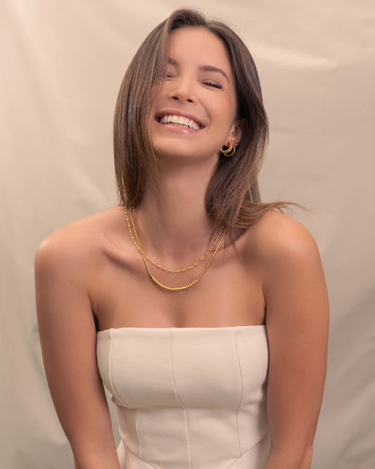 LAVANA Raleigh Gold Station Chain Necklace