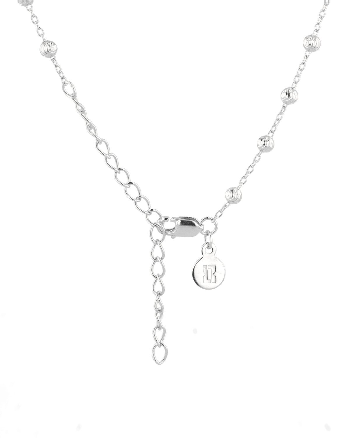LAVANA Raleigh Silver Station Chain Necklace
