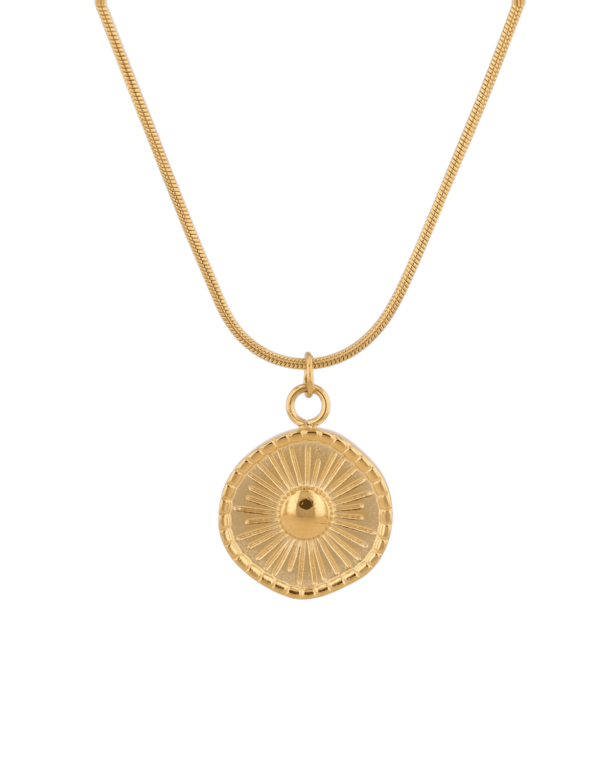 Image of Necklaces. Product name - Ray of Sun Gold Necklace in colour by brand - LAVANA