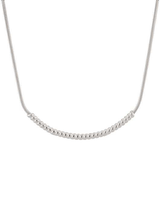 Image of Necklaces. Product name - Reflection Silver Chain Necklace in colour by brand - LAVANA