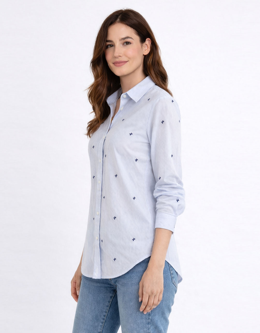 Betty Basics Reid Shirt (Blue Bow Stripe)