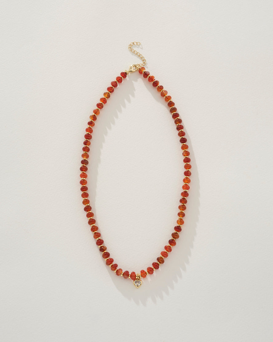 Image of Necklaces. Product name - Luneth Necklace Red in colour by brand - Reliquia Jewellery