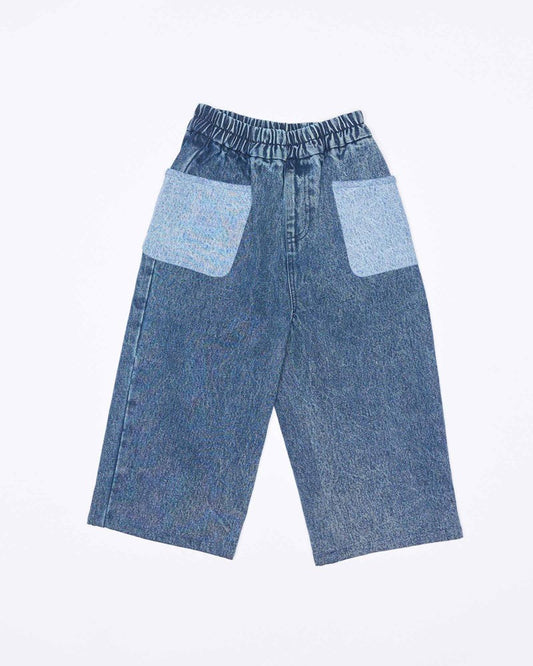 Image of Jeans. Product name - Remy Jean in Blue Block colour by brand - Walnut Melbourne