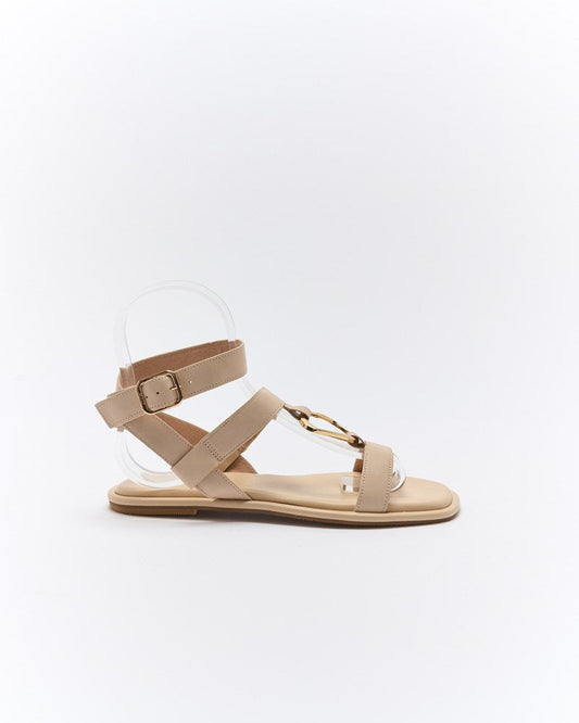 Image of Sandals. Productname: Walnut Melbourne Rhodes Leather Sandal in Oyster colour by brand - Walnut Melbourne