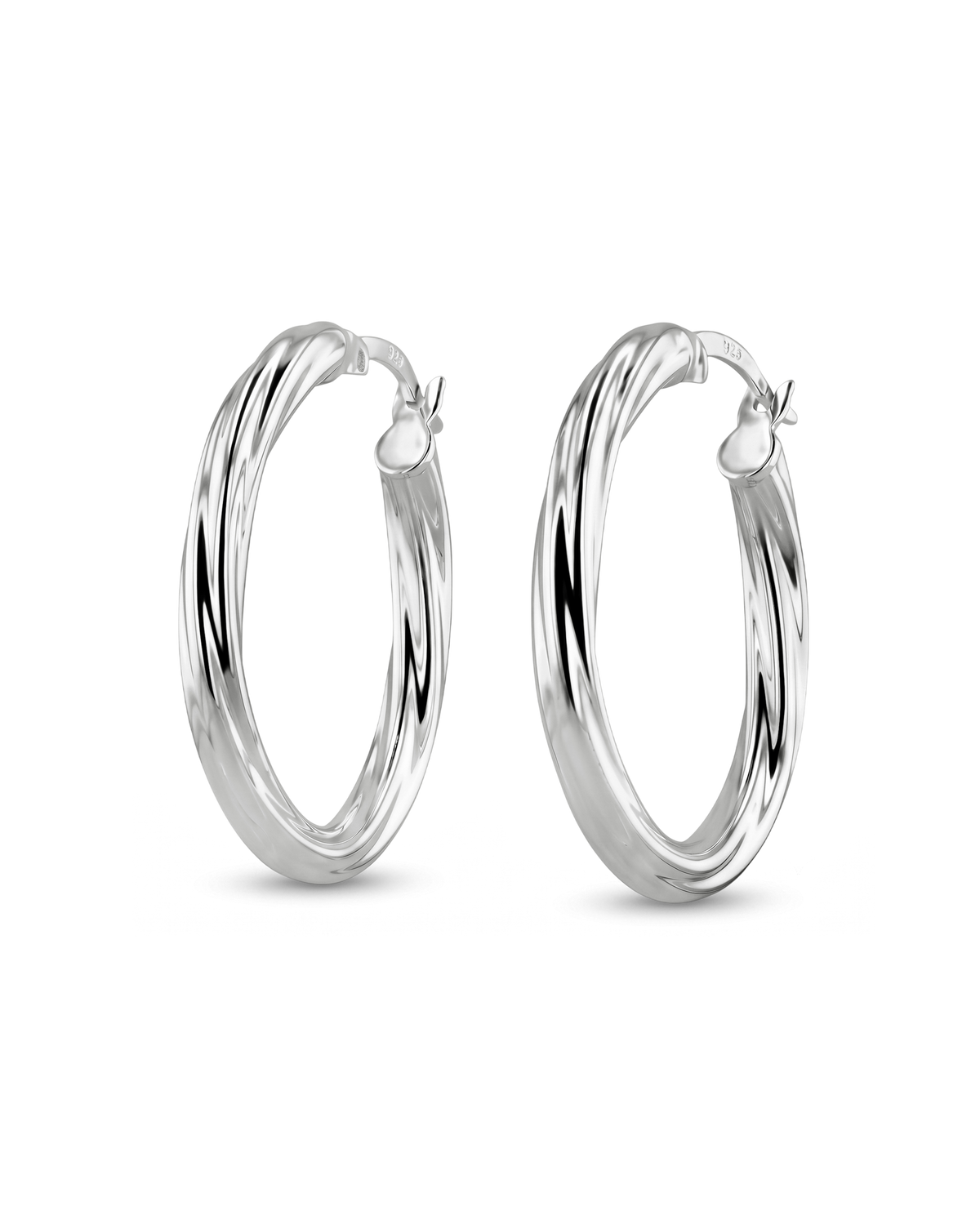 LAVANA Rhythm Silver Hoop Earrings