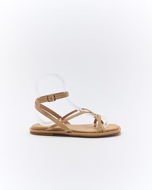 Image of Sandals. Productname: Walnut Melbourne Ripley Leather Sandal in Biscuit colour by brand - Walnut Melbourne