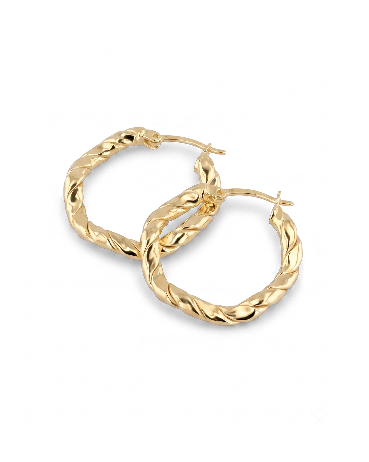 LAVANA Ripples Gold Hoop Earrings