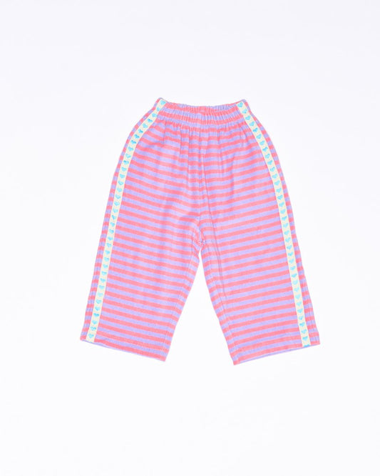 Image of a model wearing Pants. Productname: River Pant in Candy Stripe colour by brand - Walnut Melbourne