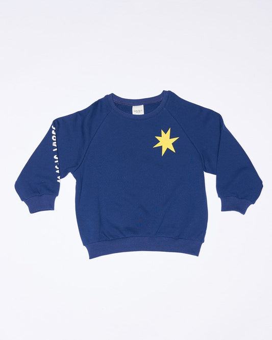 Image of a model wearing Outerwear. Productname: Walnut Melbourne River Sweatshirt in Magic Vibes colour by brand - Walnut Melbourne