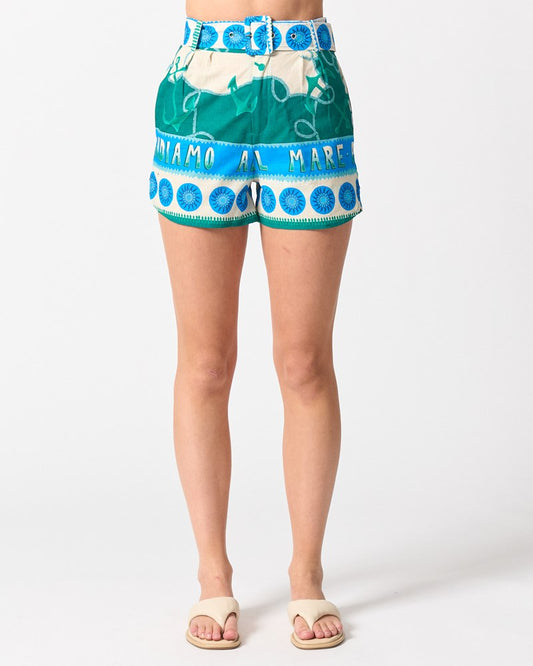 Image of a model wearing Shorts. Productname: Walnut Melbourne Riviera Short in Andiamo colour by brand - Walnut Melbourne