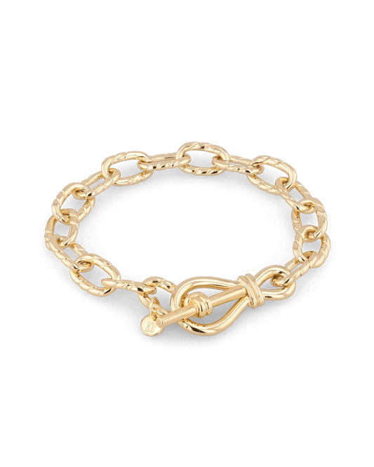 Image of Bracelets. Product name - Riviera Gold Link Bracelet in colour by brand - LAVANA