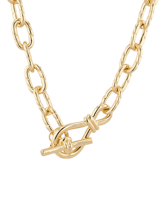 Image of Necklaces. Product name - Riviera Gold Link Necklace in colour by brand - LAVANA