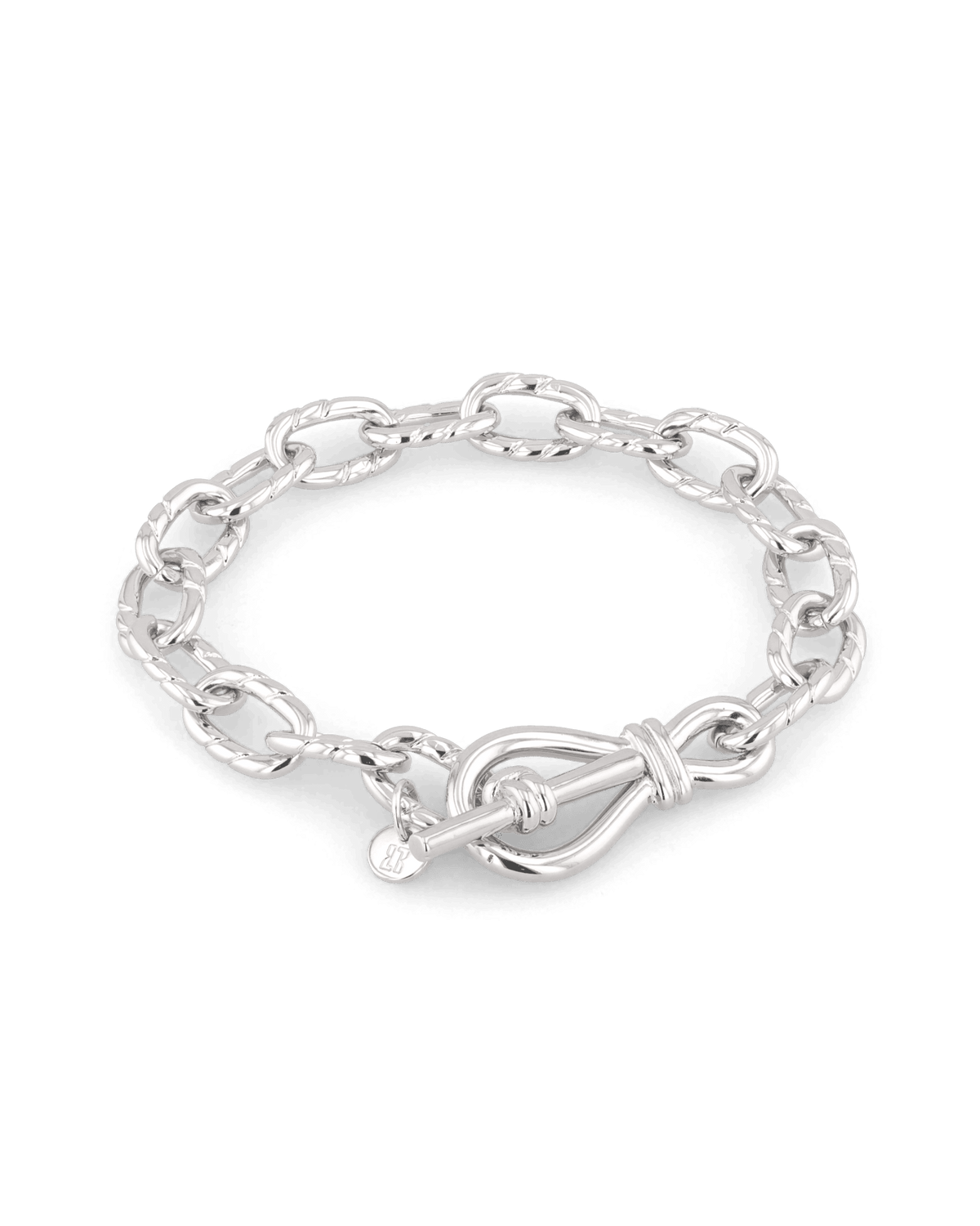 Image of Bracelets. Product name - Riviera Silver Link Bracelet in colour by brand - LAVANA