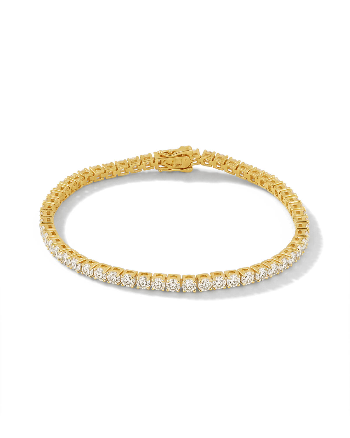 Image of Bracelets. Product name - Roland Gold Diamond Tennis Bracelet in colour by brand - LAVANA