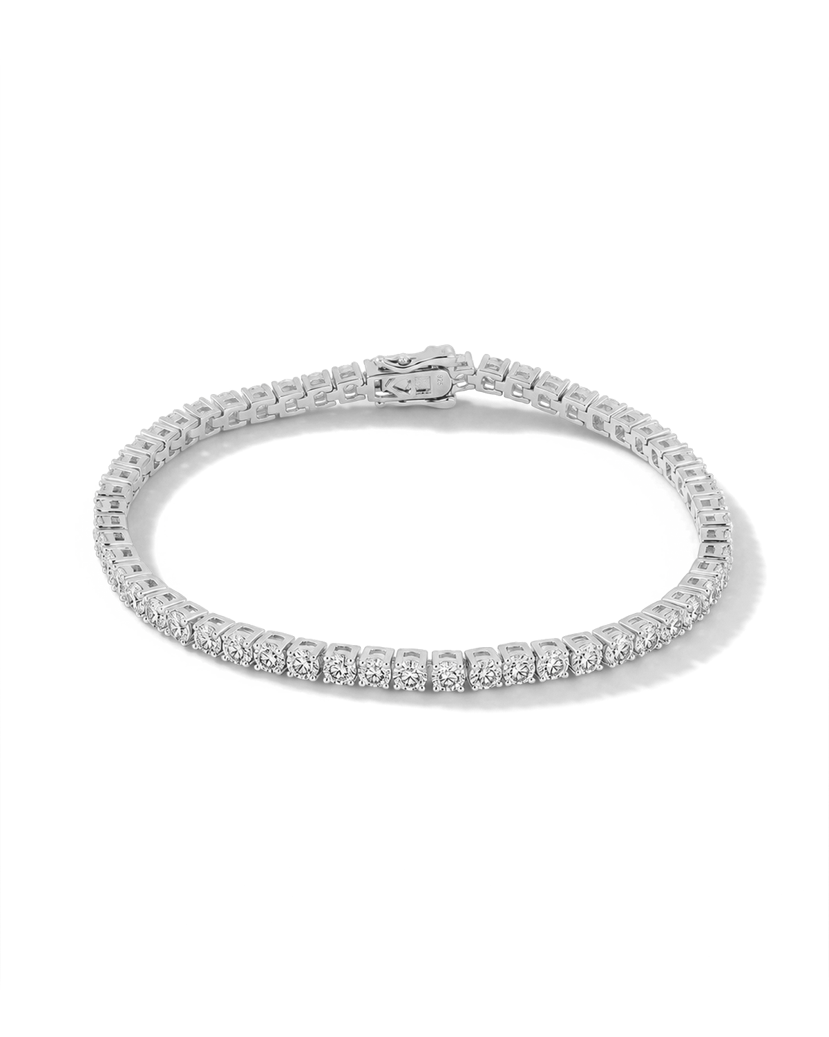Image of Bracelets. Product name - Roland Silver Diamond Tennis Bracelet in colour by brand - LAVANA