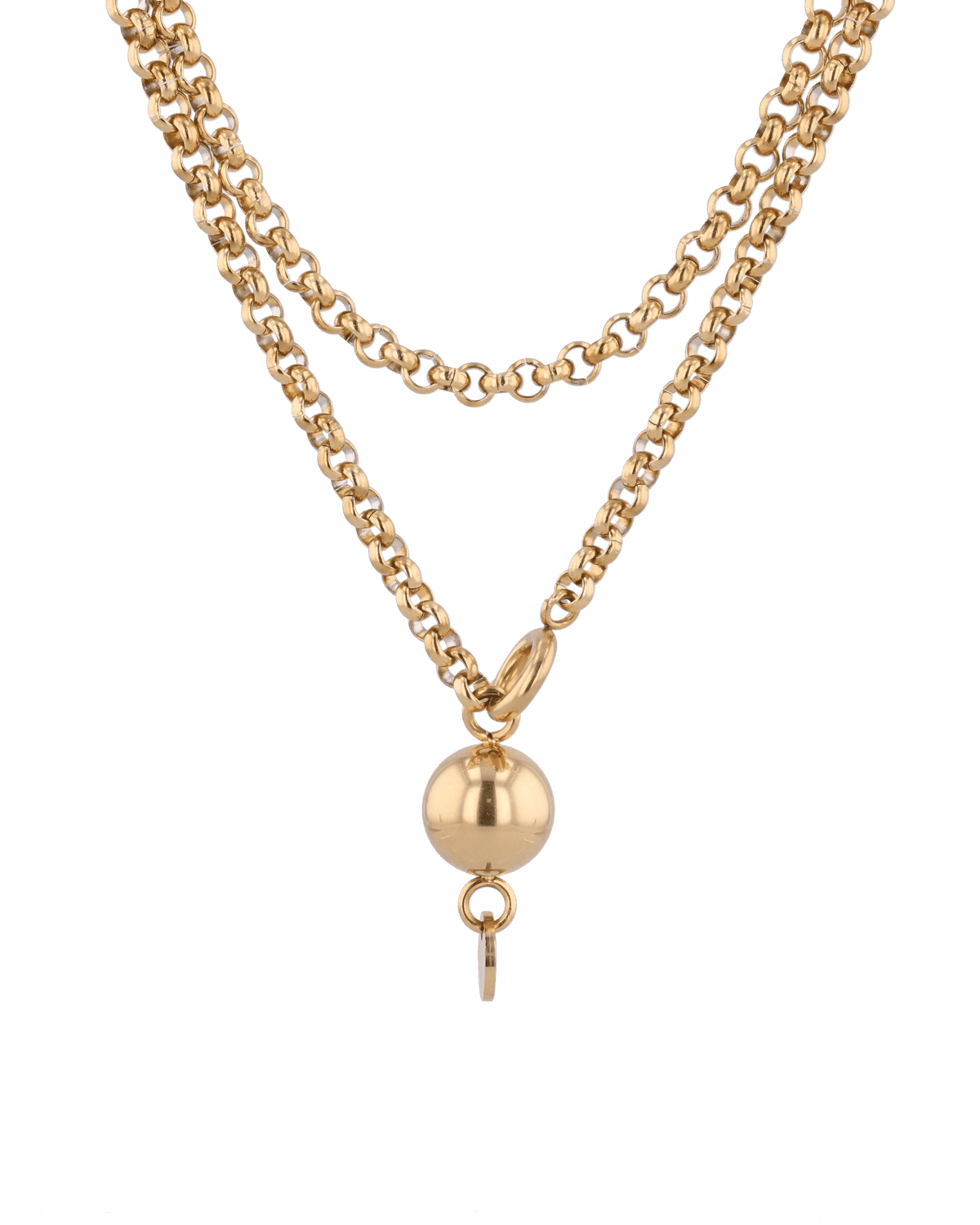 Image of Necklaces. Product name - Rolo Gold Lariat Chain Necklace in colour by brand - LAVANA