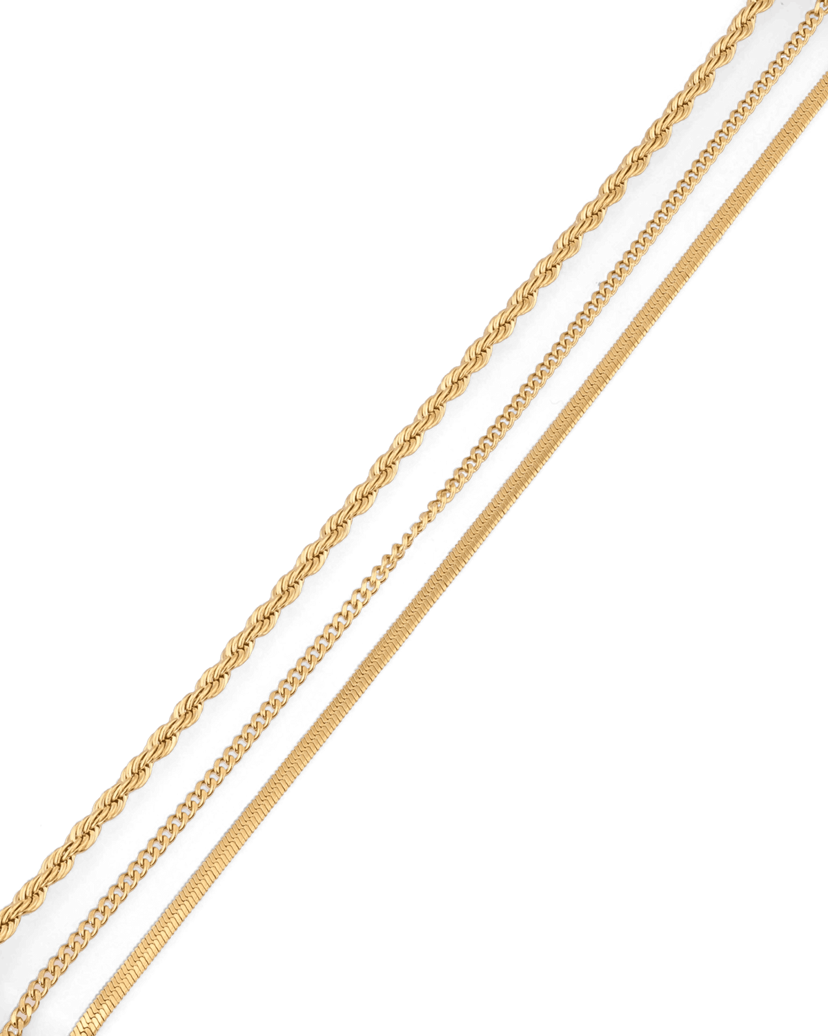 LAVANA Rope Trinity Gold Bracelet Set
