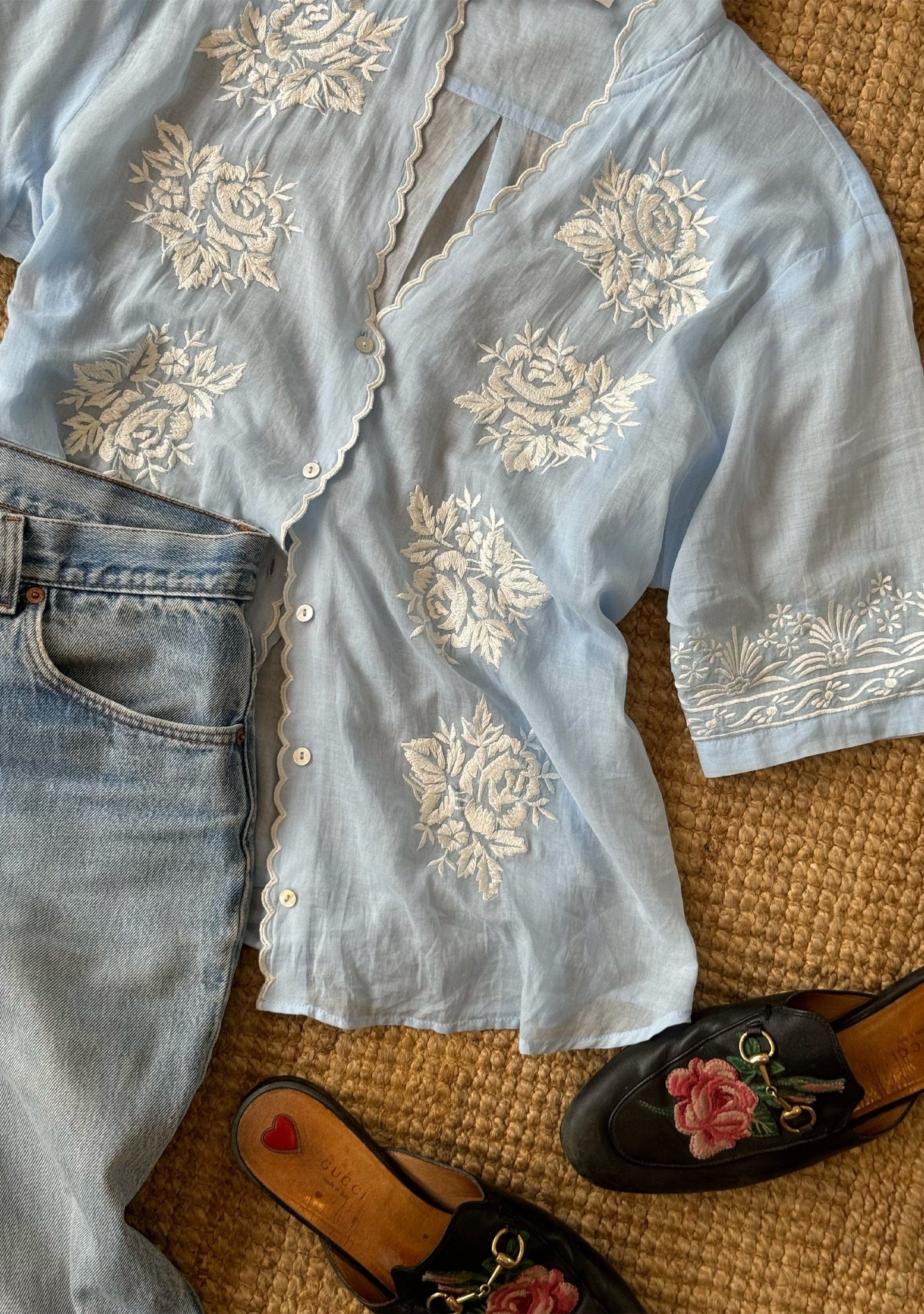 Auguste The Label Rosalie Blouse (Blue)