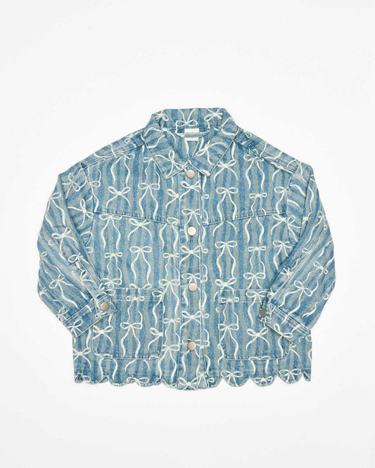 Image of Coats & Jackets. Product name - Rosie Jacket in Denim Bows colour by brand - Walnut Melbourne