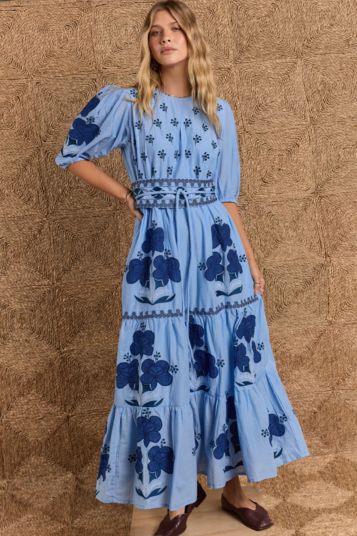 Image of Dresses. Product name - PRE SALE | Rubyyaya Alcaraz Maxi Blue in Blue colour by brand - Rubyyaya