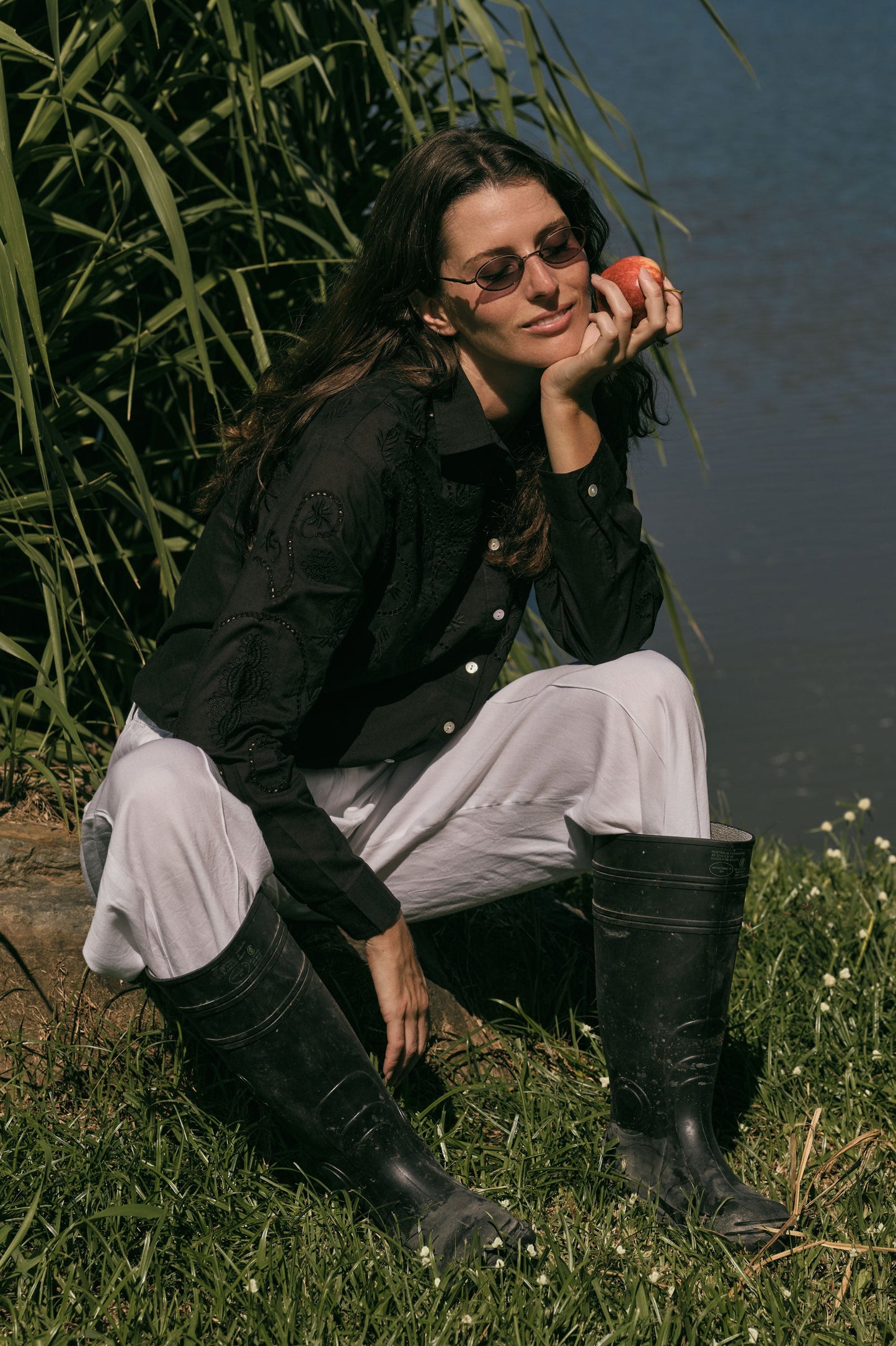 Image of Shirts. Product name - Rubyyaya Driftwood Shirt Black in Black colour by brand - Rubyyaya