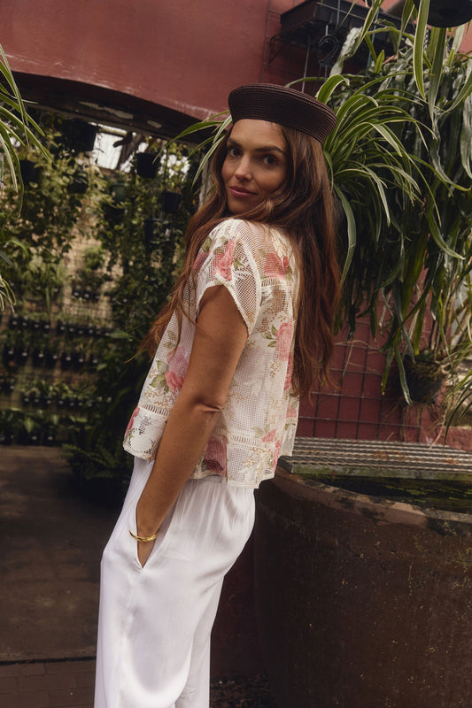 Image of Shirts. Product name - Rubyyaya Rose Shirt White in White colour by brand - Rubyyaya