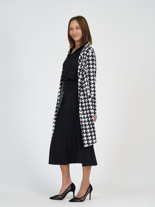 Lou Lou Avril Bamboo Trench Coat Houndstooth (Houndstoth)