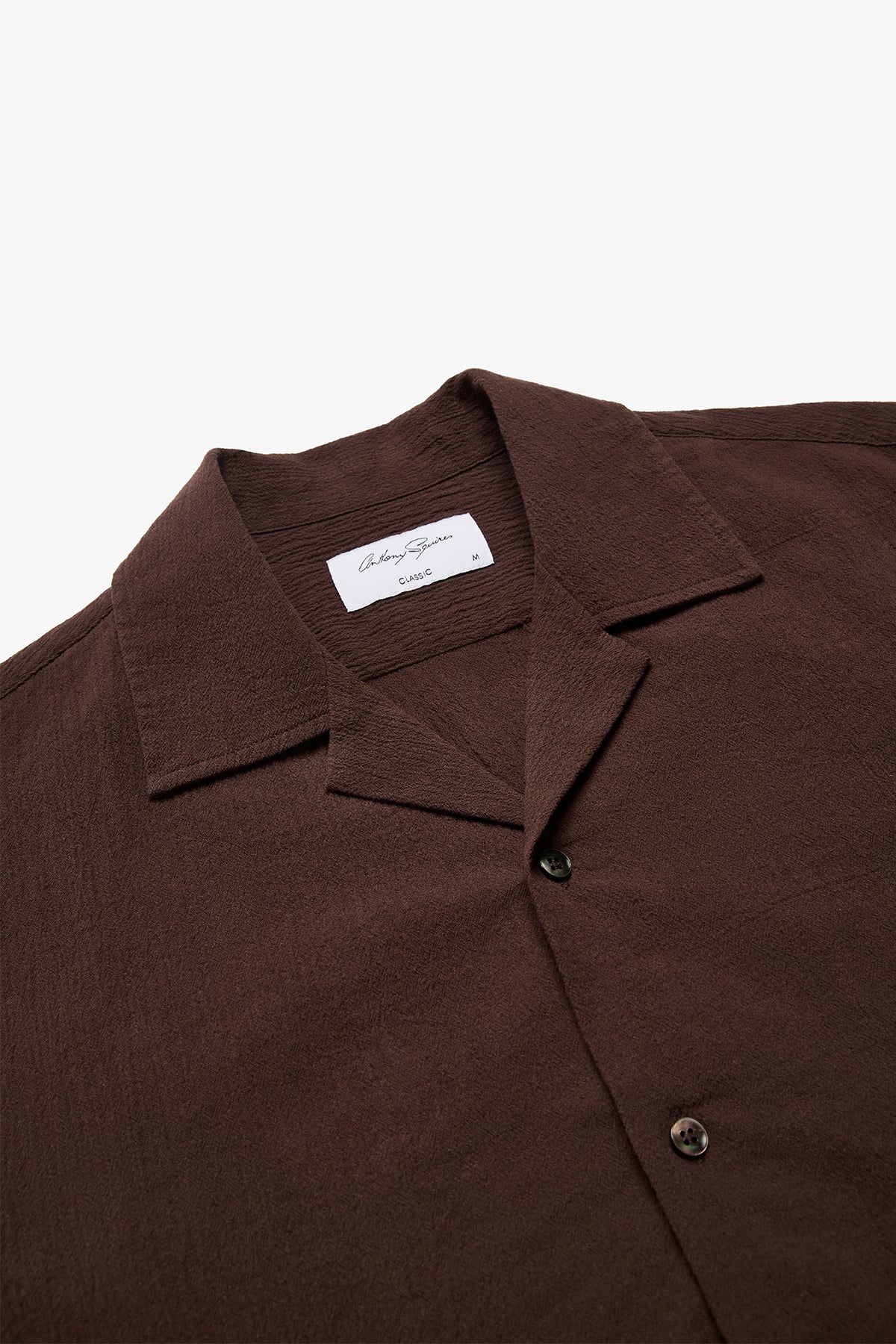 Anthony Squires seersucker S/S shirt (Brown)