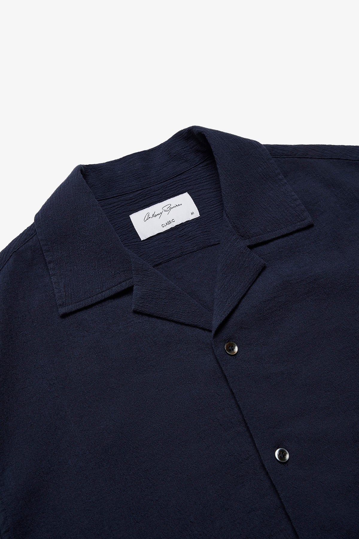 Anthony Squires seersucker S/S shirt (Navy)