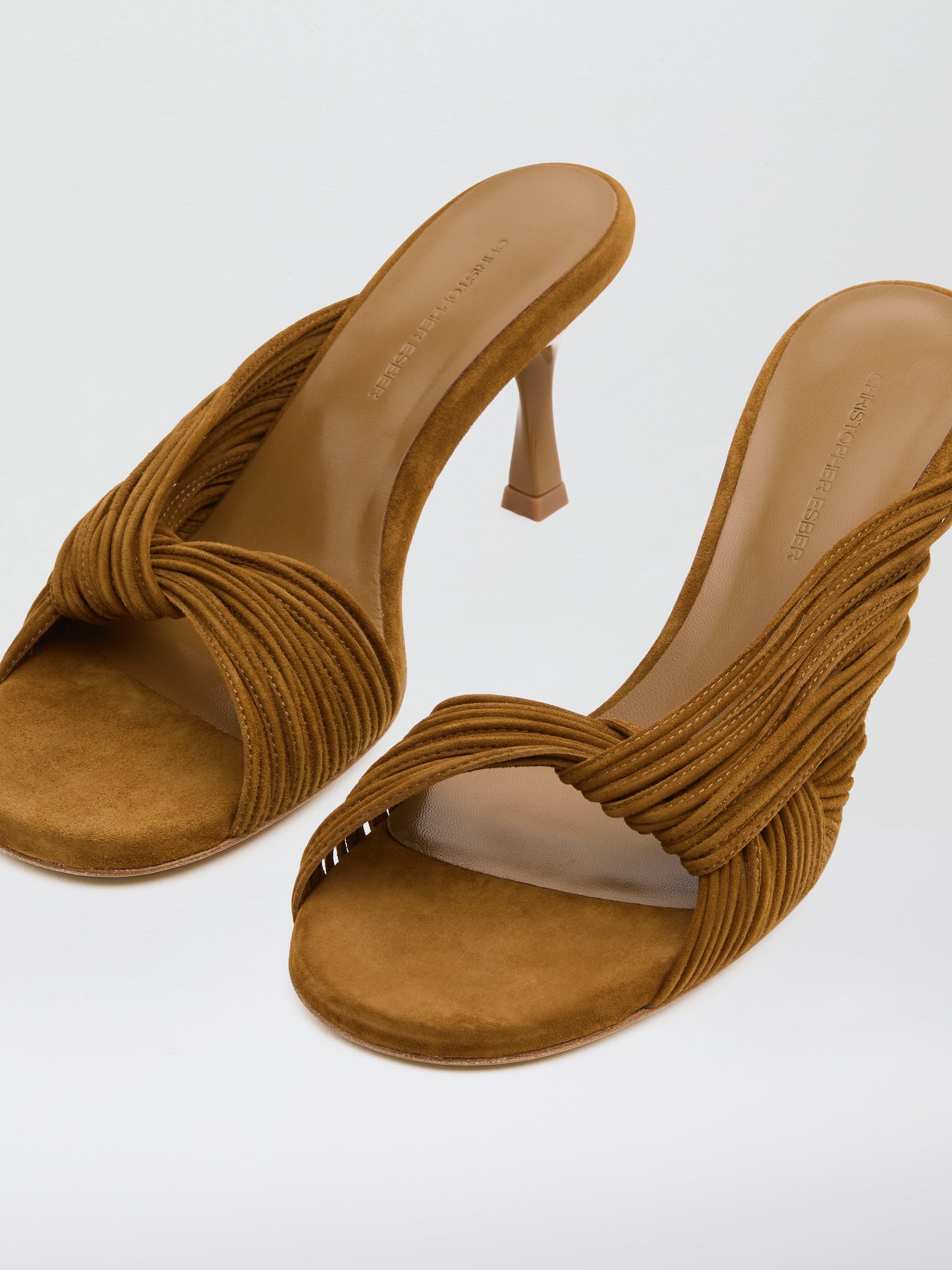 Christopher Esber Fender Suede Mule (Russet)