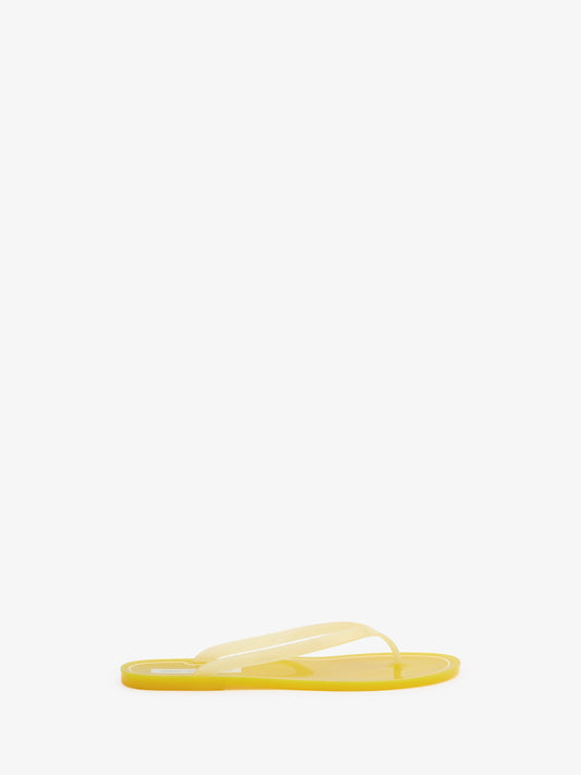 Image of Sandals. Product name - Jo Flip Flop in Lemon colour by brand - CHRISTOPHER ESBER