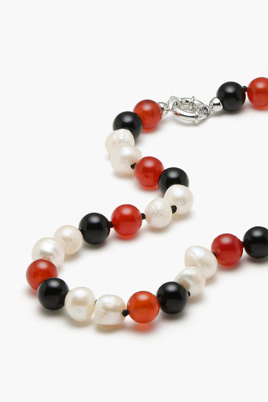 Reliquia Jewellery Astrid Necklace Red, Pearl & (Black)