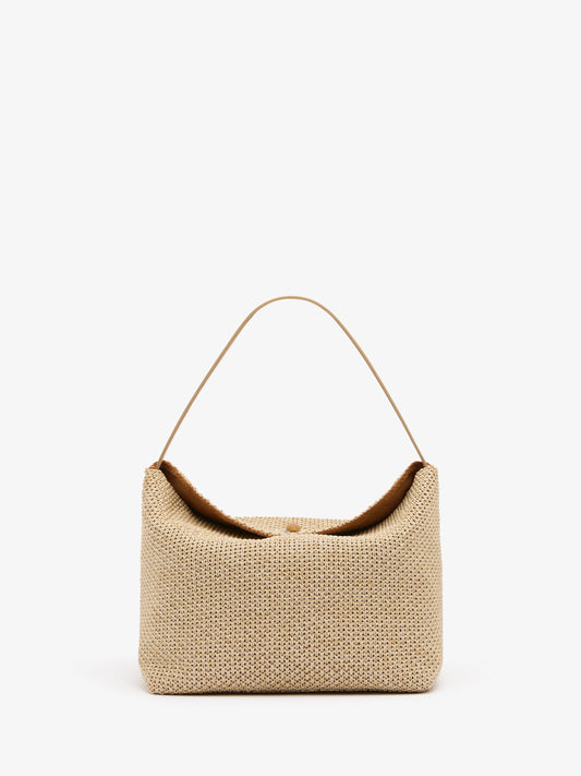 Image of Bags. Product name - Turnlock Raffia Shoulder Bag in Natural colour by brand - CHRISTOPHER ESBER
