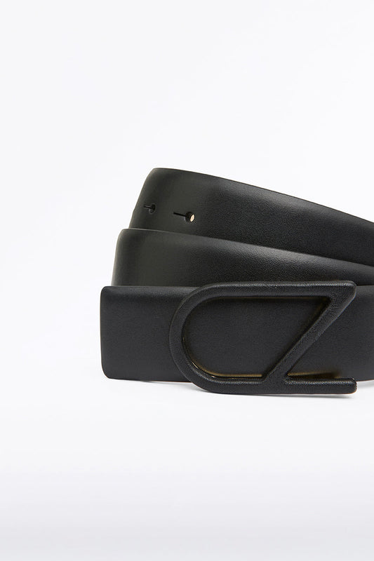 Image of Belts. Product name - Black Cz Logo Covered Belt in Black colour by brand - Carla Zampatti