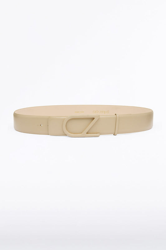 Carla Zampatti Nude Cz Logo Covered Belt (Semolina)