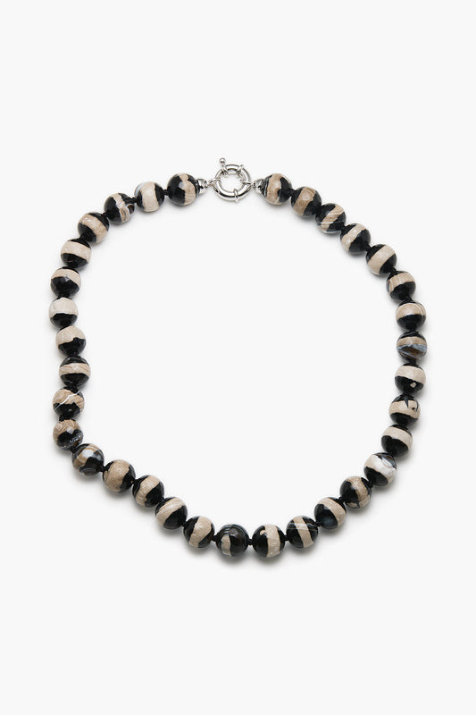 Image of Necklaces. Product name - Tasmin Necklace Black & White in White colour by brand - Reliquia Jewellery