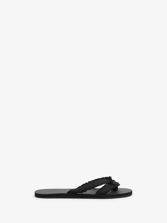 Image of Sandals. Product name - Freya Silk Flip Flop in Black colour by brand - CHRISTOPHER ESBER