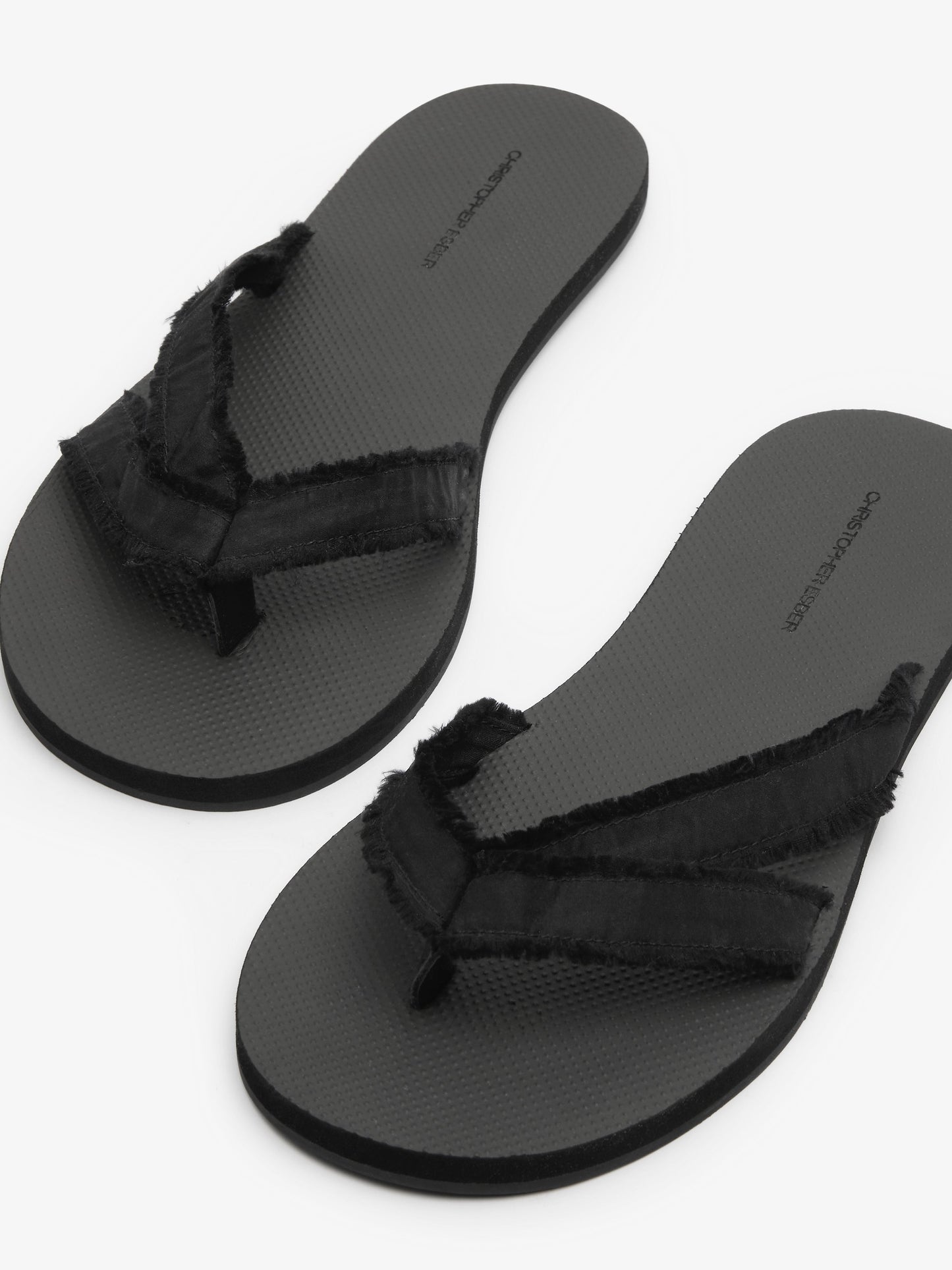 CHRISTOPHER ESBER Freya Silk Flip Flop (Black)